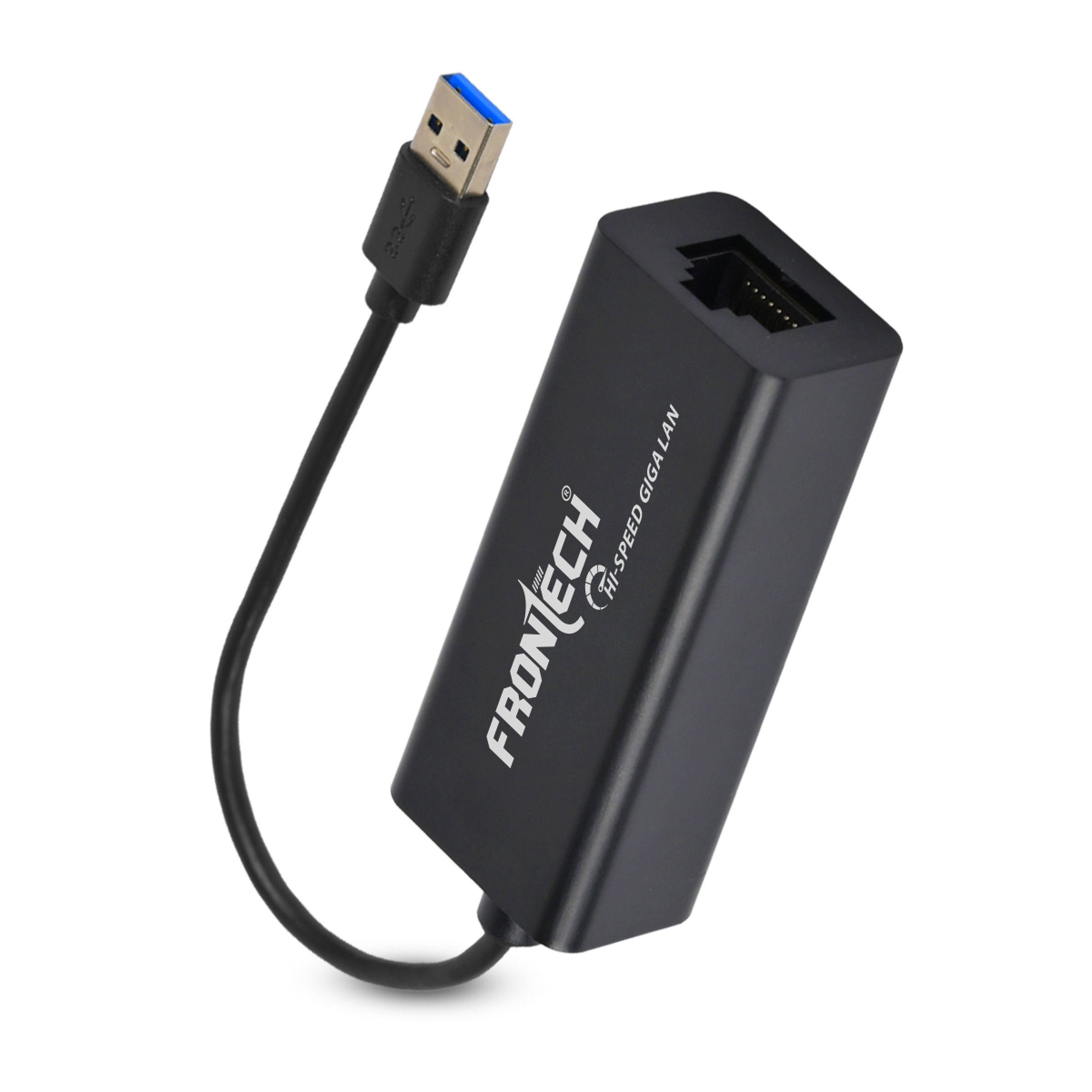Frontech USB 3.0 to Gigabit Ethernet Adapter | 1000Mbps LAN Network Converter | USB to RJ45 Wired Dongle | Plug & Play | Compatible with Windows & Mac | Portable ABS Build for Laptop & PC (NC-0054) Frontech USB 3.0 to Gigabit Ethernet Adapter | 1000Mbps LAN Network Converter | USB to RJ45 Wired Dongle | Plug & Play | Compatible with Windows & Mac | Portable ABS Build for Laptop & PC (NC-0054)